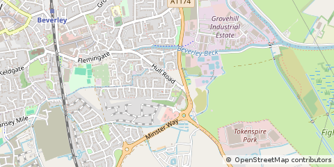 Map of Beverley, North Humberside