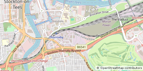 Map of Thornaby, Cleveland