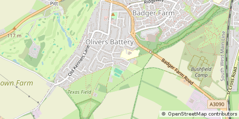 Map of Winchester, Hampshire