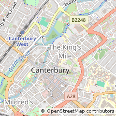 Map of Canterbury, Kent