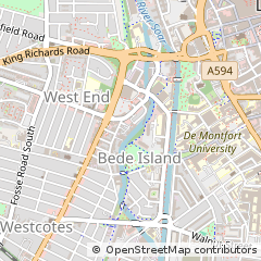 Map of Leicester, Leicestershire