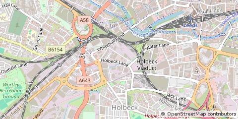 Map of Leeds, West Yorkshire