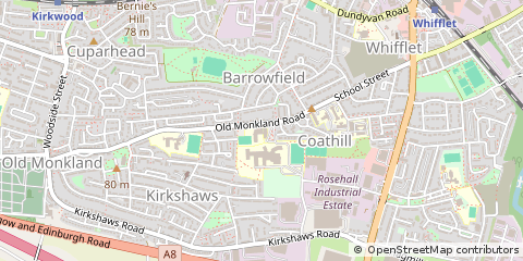 Map of Coatbridge, Lanarkshire