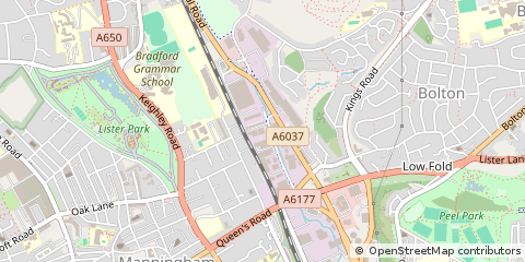 Map of Bradford, West Yorkshire