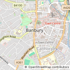 Map of Banbury, Oxfordshire