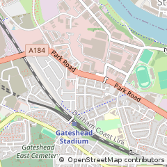 Map of Gateshead, Tyne and Wear