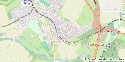 Map of Bodmin, Cornwall