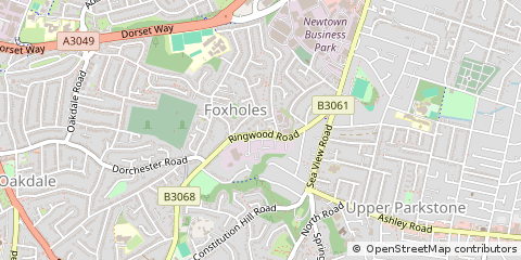 Map of Poole, Dorset