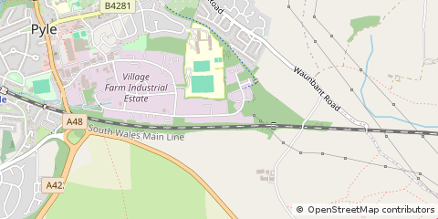 Map of Bridgend