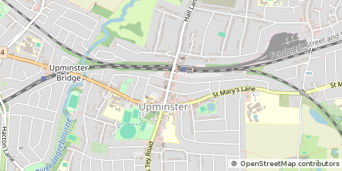 Map of Upminster, Essex