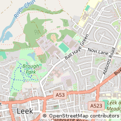 Map of Leek, Staffordshire