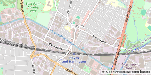 Map of Hayes, Middlesex