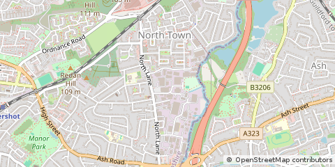 Map of Aldershot, Hampshire