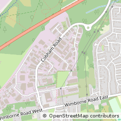 Map of Wimborne, Dorset