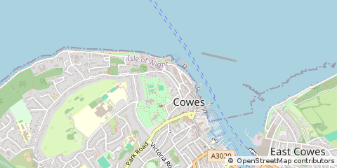 Map of Cowes, Isle of Wight