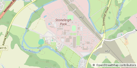 Map of Kenilworth, Warwickshire