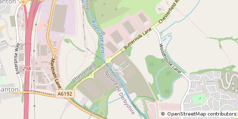 Map of Bolsover, Chesterfield, Derbyshire