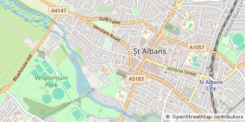 Map of ST. Albans, Hertfordshire