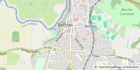 Map of Beccles, Suffolk