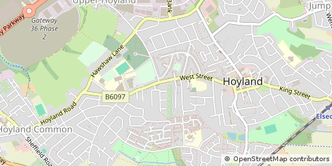 Map of Barnsley, South Yorkshire