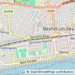 Map of Bexhill-on-SEA, East Sussex