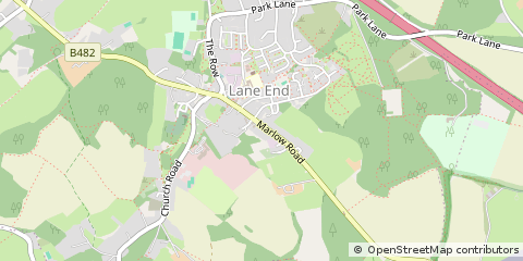 Map of High Wycombe, Buckinghamshire