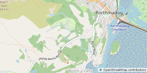 Map of Porthmadog, Gwynedd