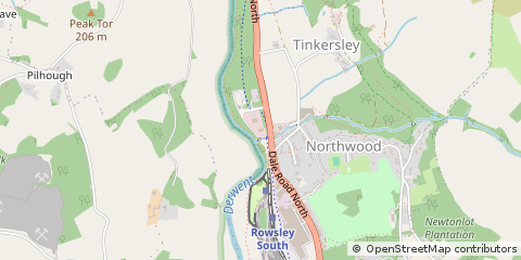 Map of NR Matlock, Derbyshire