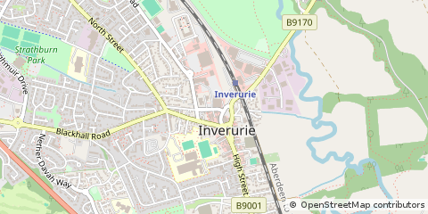 Map of Inverurie, Aberdeenshire