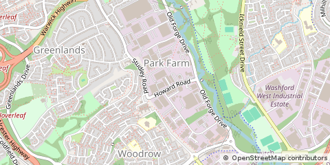 Map of Redditch, Worcestershire
