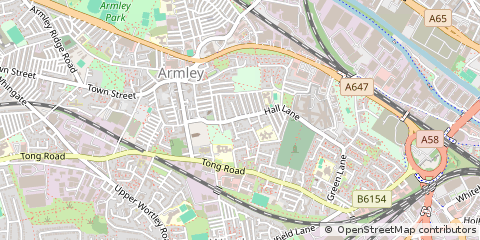 Map of Leeds, West Yorkshire