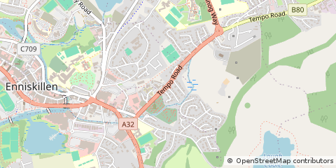 Map of Enniskillen, Fermanagh