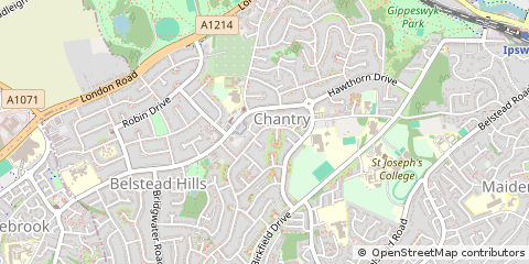 Map of Ipswich, Suffolk