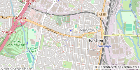 Map of Eastleigh, Hampshire