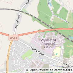 Map of Coalville, Leicestershire