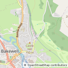 Map of Bakewell, Derbyshire