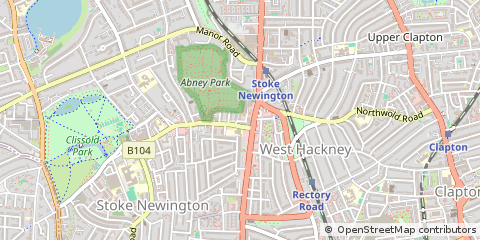 Map of Stoke Newington, London