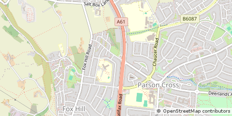 Map of Sheffield, South Yorkshire