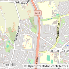 Map of Sheffield, South Yorkshire