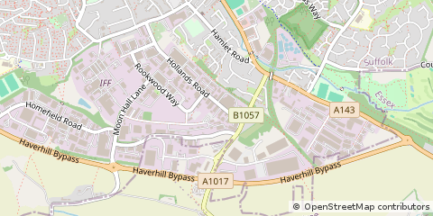 Map of Haverhill, Suffolk