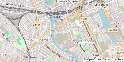 Map of Cardiff