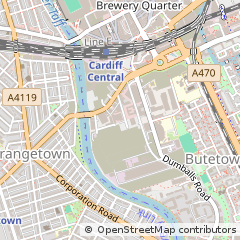 Map of Cardiff