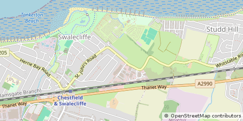 Map of Whitstable, Kent