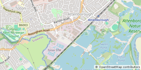 Map of Chilwell Nottingham, Nottinghamshire