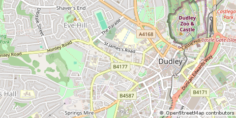 Map of Dudley