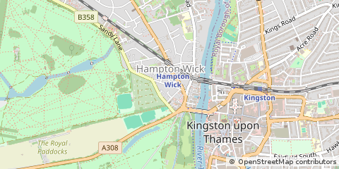 Map of Kingston Upon Thames, Surrey