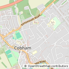 Map of Cobham, Surrey