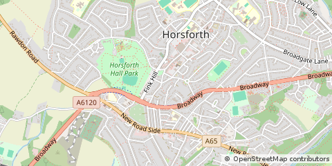 Map of Leeds, West Yorkshire