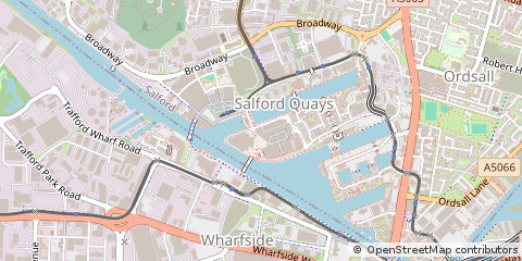 Map of Salford Quays, Manchester