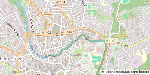 Map of Norwich, Norfolk